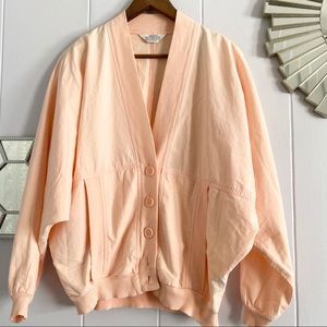 Vintage Peach Batwing Oversized Cardigan